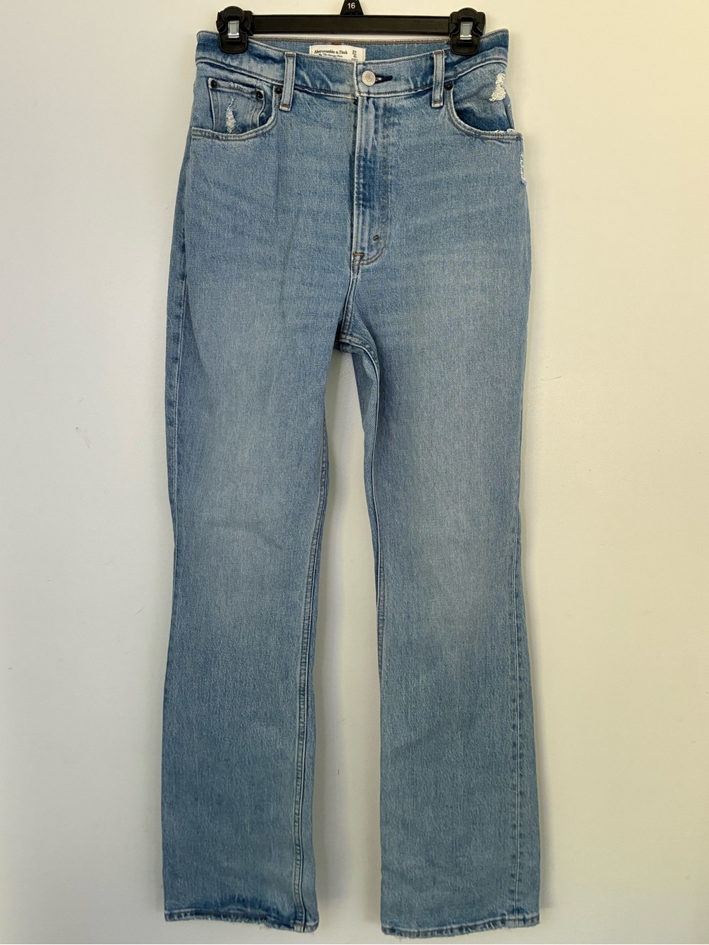 Abercrombie & Fitch 70s Vintage Flare Ultra High Rise Light Blue Flare Jeans 27